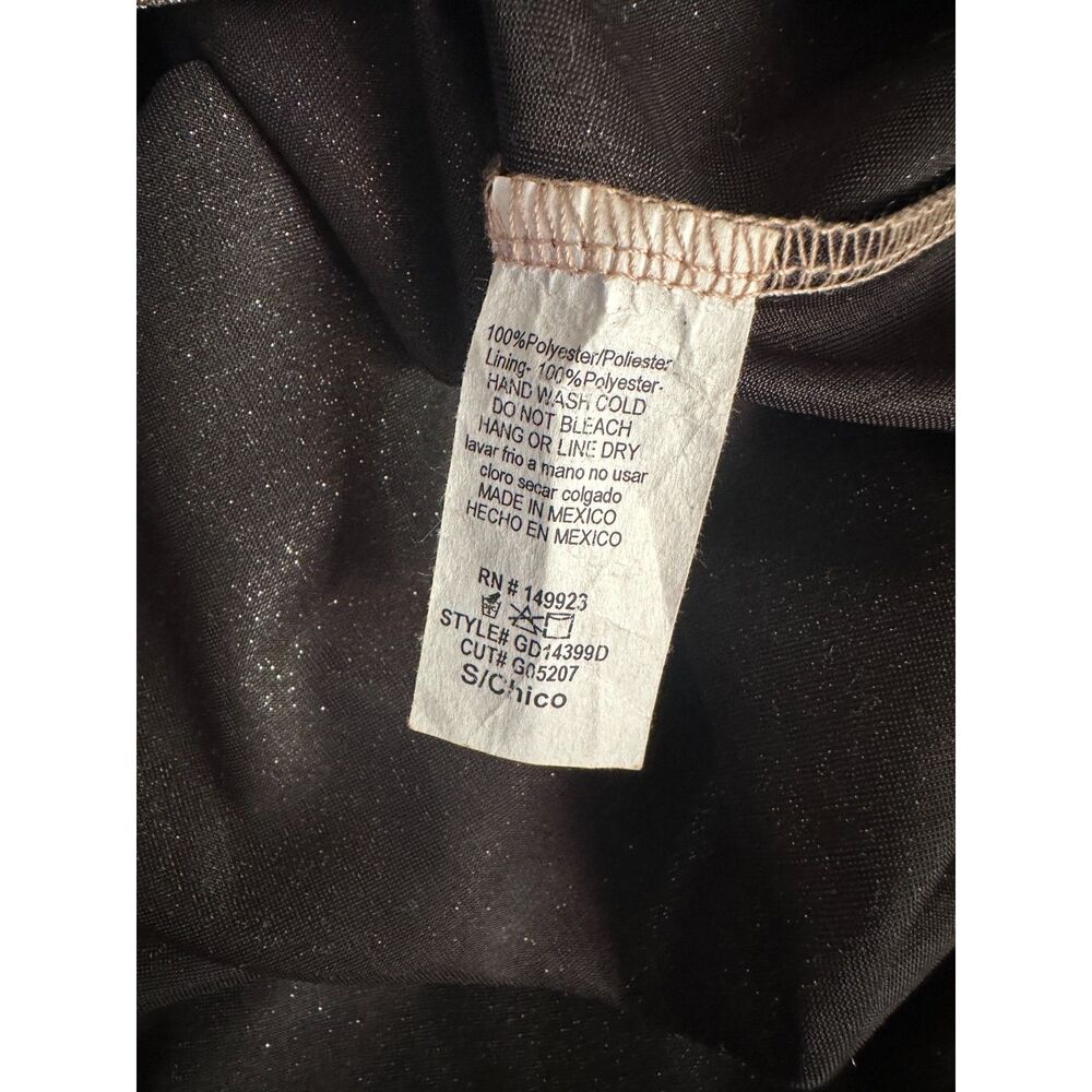 Windsor Gold Sparkle Bliss Glitter Wrap Mini Dress - Picture 3 of 4